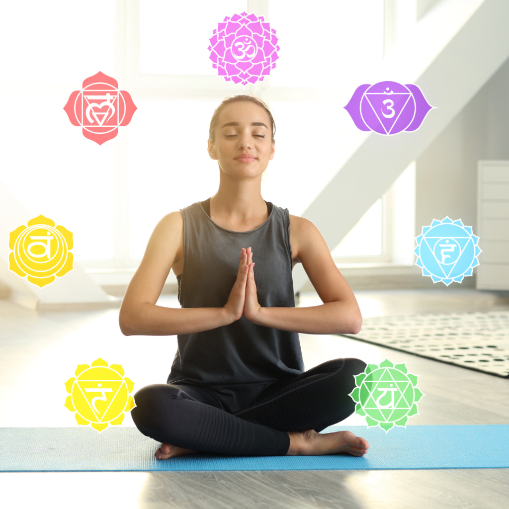Beautiful Young Woman Practicing Yoga at Home