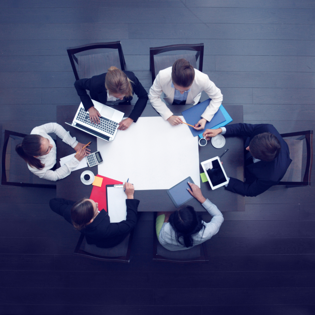 Business workplace with people