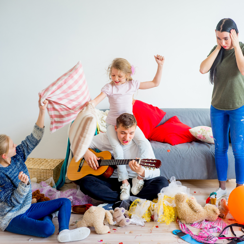 Kids created a mess at home