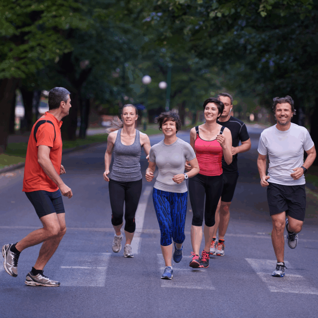 People Group Jogging