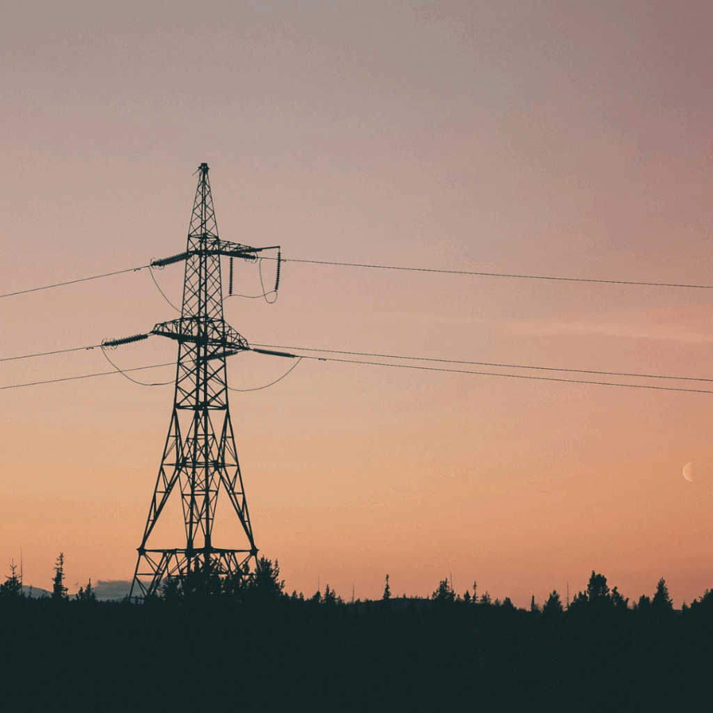 Dusk over Transmission Tower