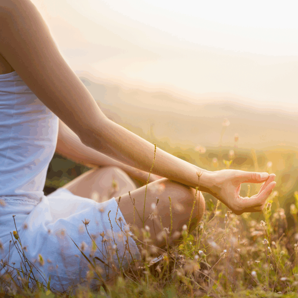 Meditating in nature