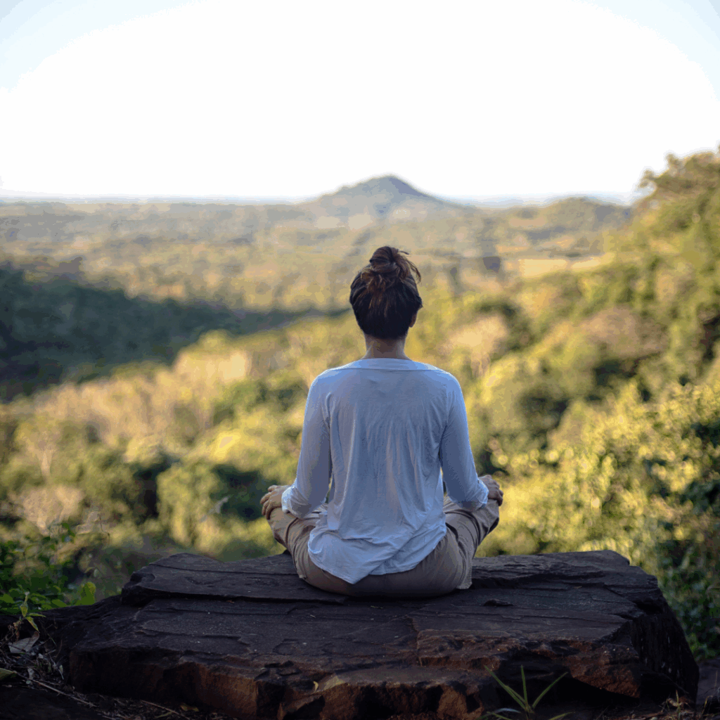 Woman meditating